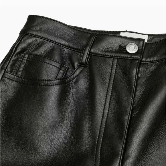 Wilfred Free High-Waist Vegan Leather Pants sz 6=28×27 - Picture 4 of 13